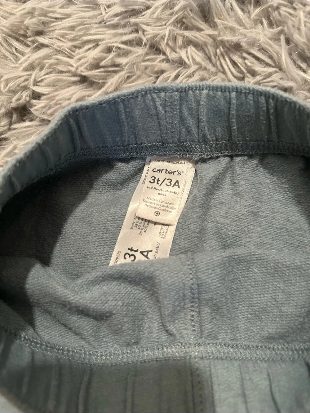 Bundle of 3T Joggers Light Blue and Charcoal Gray Carters casual fall winter